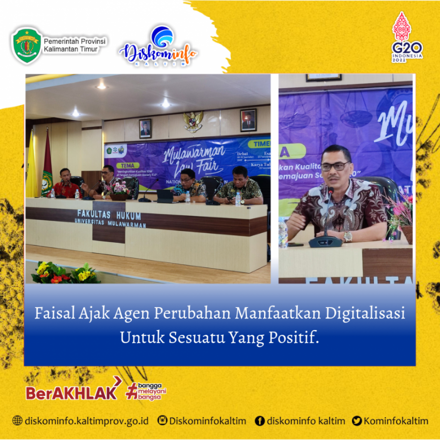 Faisal Ajak Agen Perubahan Manfaatkan Digitalisasi Untuk Sesuatu Yang Positif.