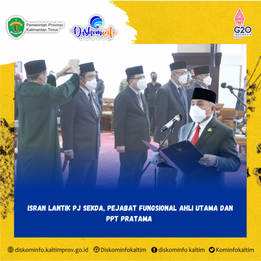 Isran Lantik Pj Sekda, Pejabat Fungsional Ahli Utama Dan PPT Pratama