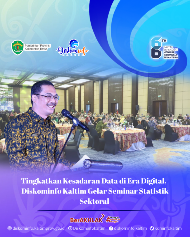 Tingkatkan Kesadaran Data di Era Digital, Diskominfo Kaltim Gelar Seminar Statistik Sektoral