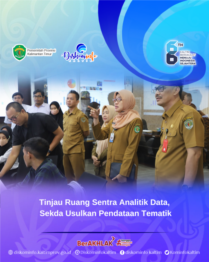 Tinjau Ruang Sentra Analitik Data, Sekda Usulkan Pendataan Tematik