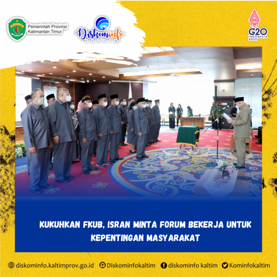 Kukuhkan FKUB, Isran Minta Forum Bekerja Untuk Kepentingan Masyarakat