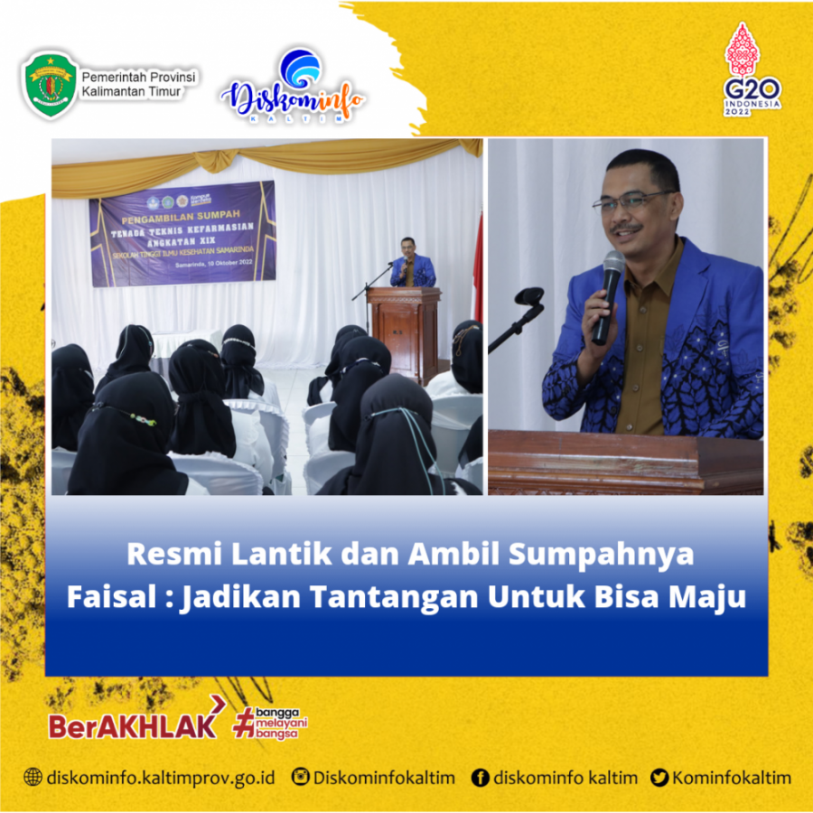 Resmi Lantik dan Ambil Sumpahnya Faisal : Jadikan Tantangan Untuk Bisa Maju