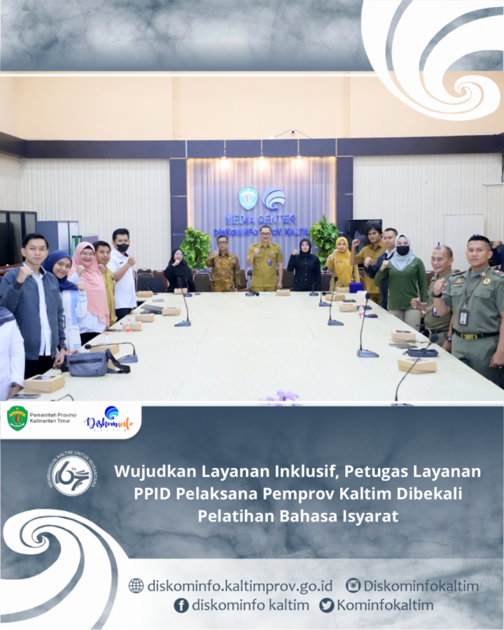 Wujudkan Layanan Inklusif, Petugas Layanan PPID Pelaksana Pemprov Kaltim Dibekali Pelatihan Bahasa Isyarat