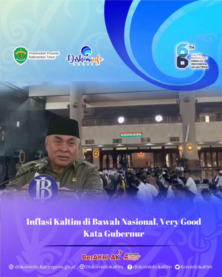 Inflasi Kaltim di Bawah Nasional, Very Good Kata Gubernur