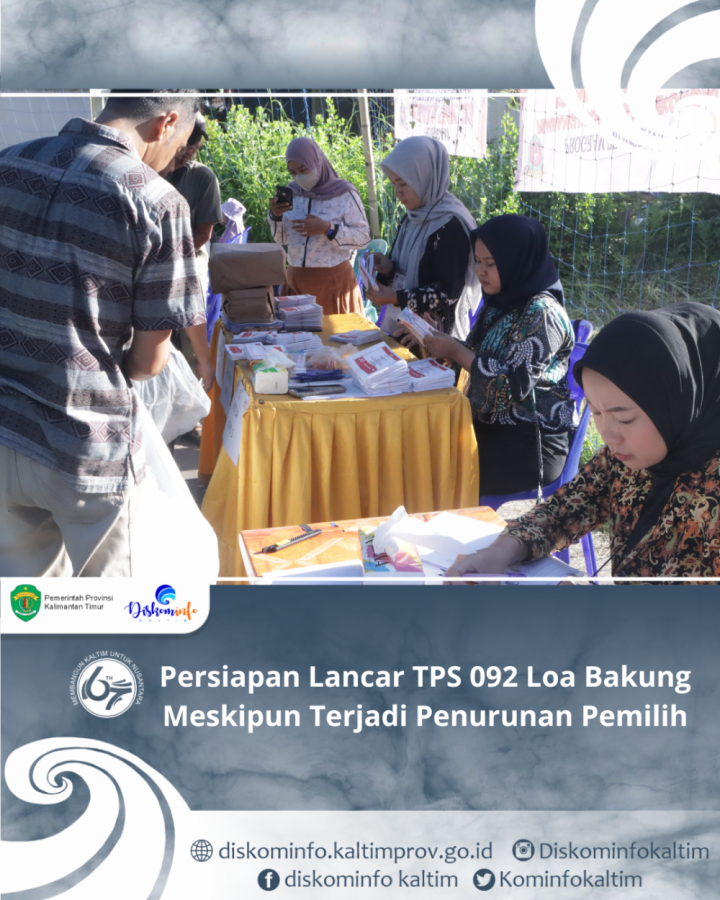 Persiapan Lancar TPS 092 Loa Bakung Meskipun Terjadi Penurunan Pemilih