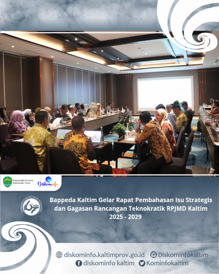 Bappeda Kaltim Gelar Rapat Pembahasan Isu Strategis dan Gagasan Rancangan Teknokratik RPJMD Kaltim 2025 - 2029