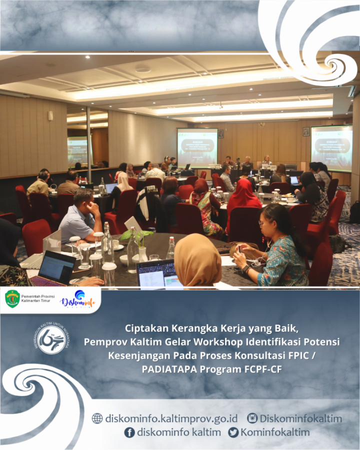 Ciptakan Kerangka Kerja yang Baik, Pemprov Kaltim Gelar Workshop Identifikasi Potensi Kesenjangan Pada Proses Konsultasi FPIC / PADIATAPA Program FCPF-CF