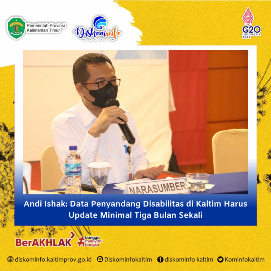 Andi Ishak: Data Penyandang Disabilitas di Kaltim Harus Update Minimal Tiga Bulan Sekali