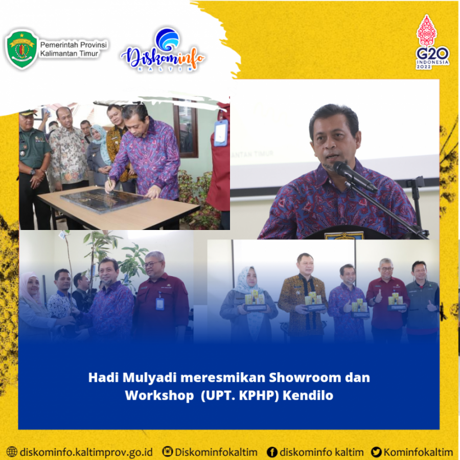 Wagub Hadi Mulyadi meresmikan Showroom dan Workshop   (UPT. KPHP) Kendilo