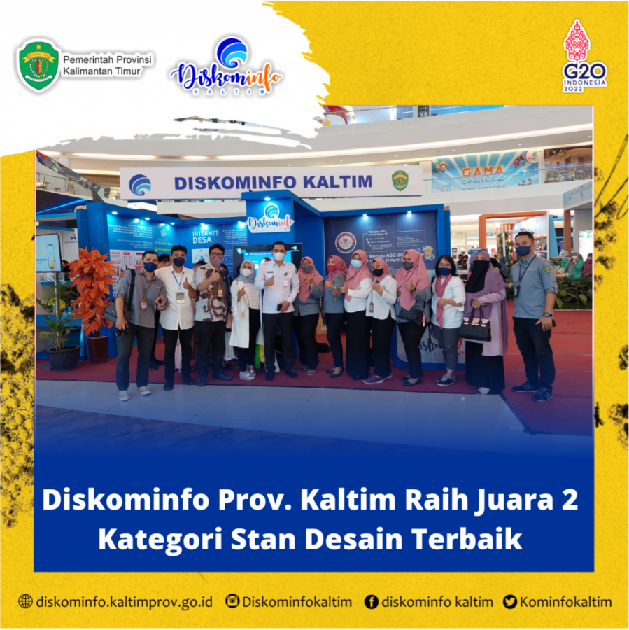 Diskominfo Prov. Kaltim Raih Juara 2 Kategori Stan Desain Terbaik