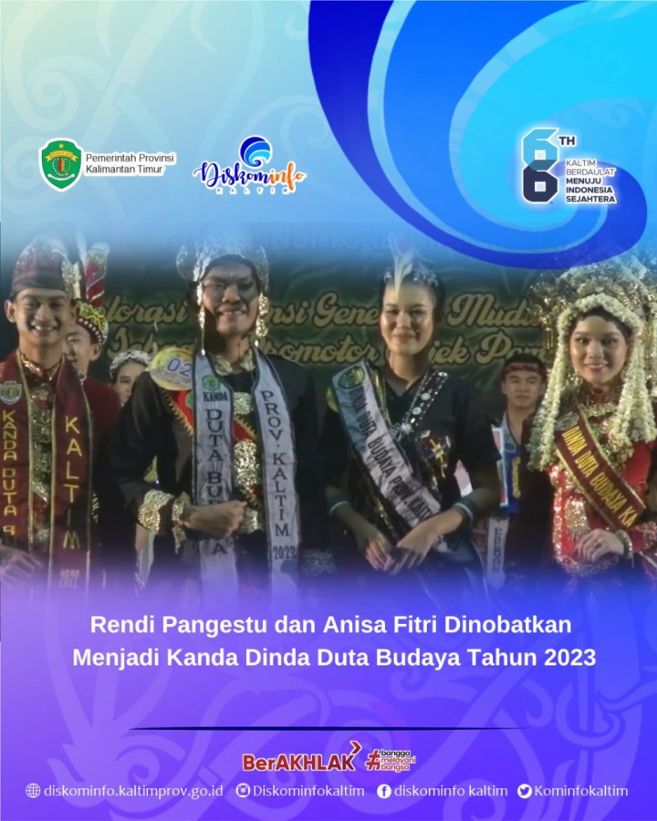 Rendi Pangestu dan Anisa Fitri Dinobatkan Menjadi Kanda Dinda Duta Budaya Tahun 2023