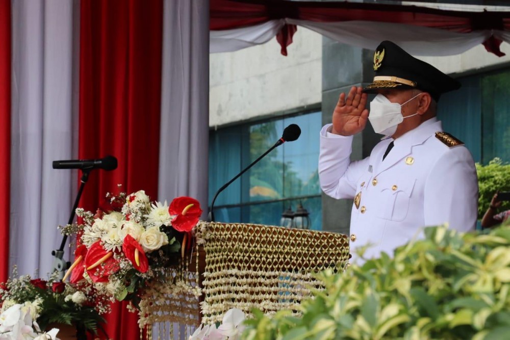 Sempat Hujan Deras, Peringatan Detik-Detik Proklamasi Sedehana Namun Tetap Khidmat