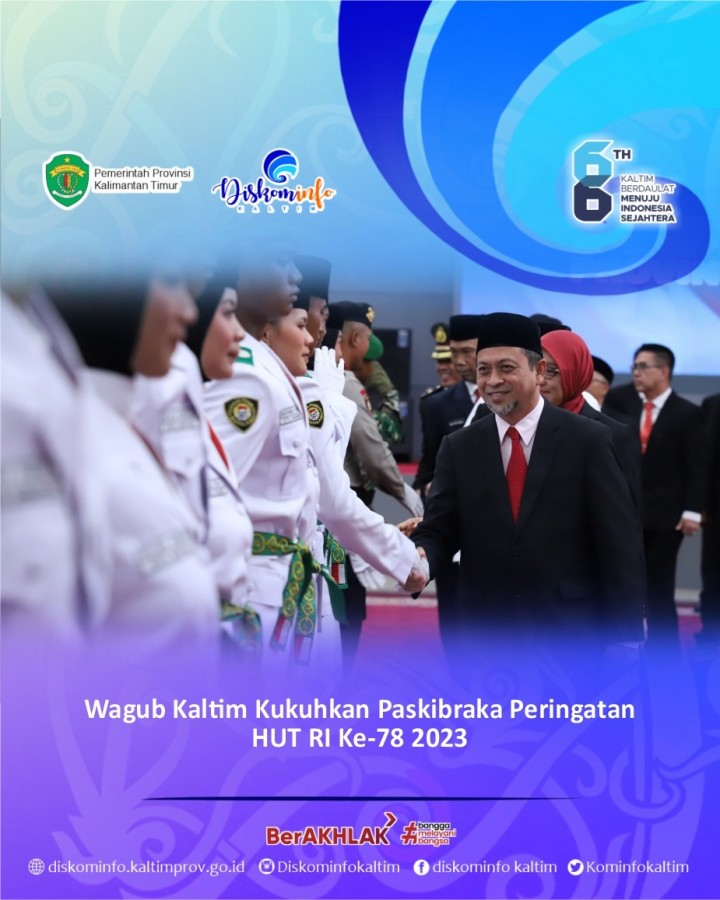 Wagub Kaltim Kukuhkan Paskibraka Peringatan HUT RI ke-78 2023