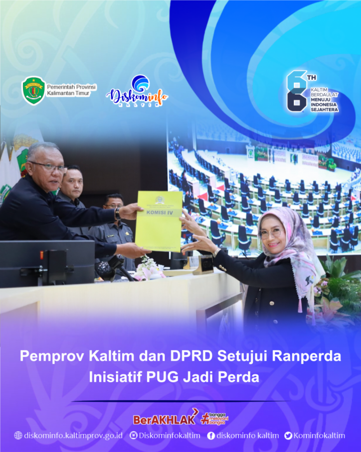 Pemprov Kaltim dan DPRD Setujui Ranperda Inisiatif PUG Jadi Perda