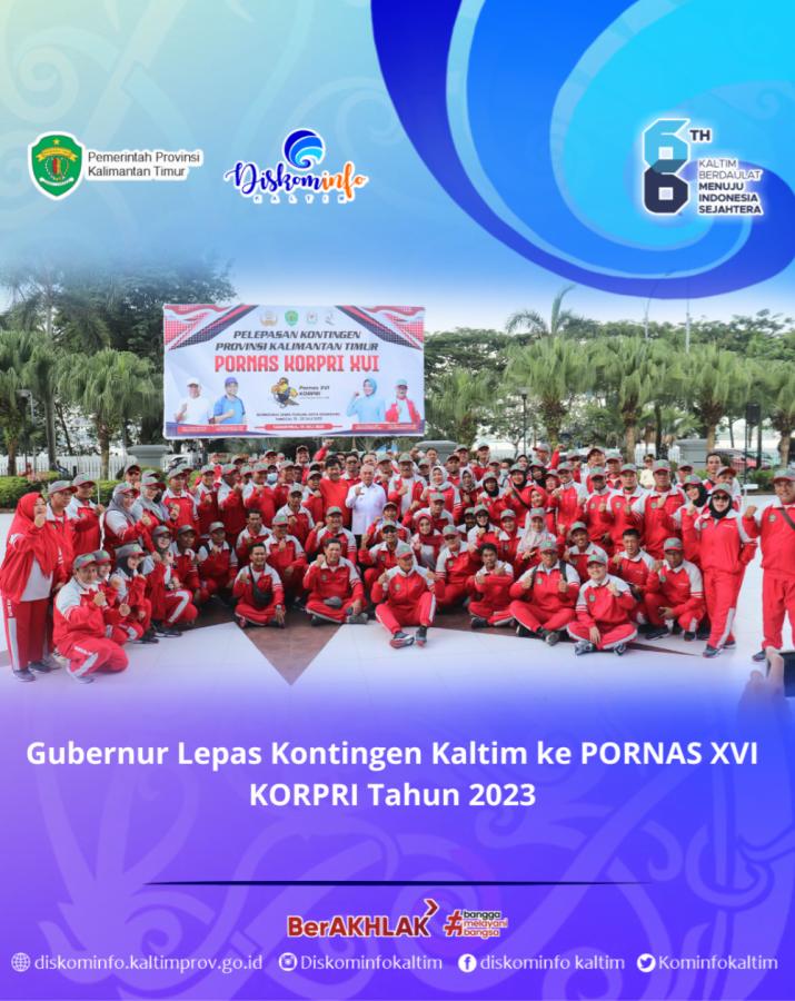 Gubernur Lepas Kontingen Kaltim ke PORNAS XVI KORPRI Tahun 2023