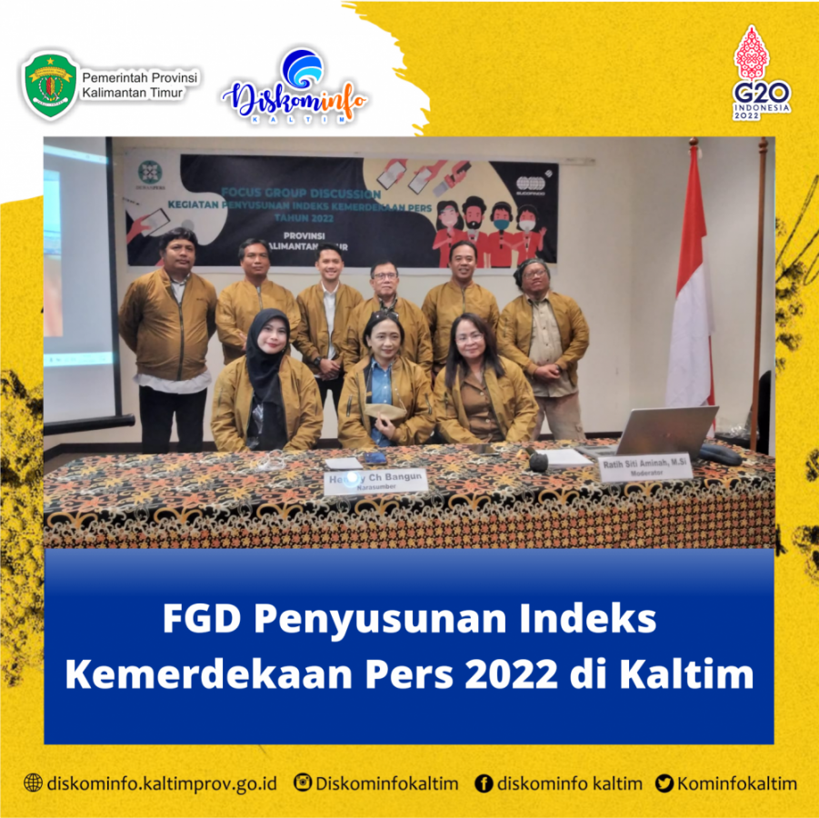 FGD Penyusunan Indeks Kemerdekaan Pers 2022 di Kaltim