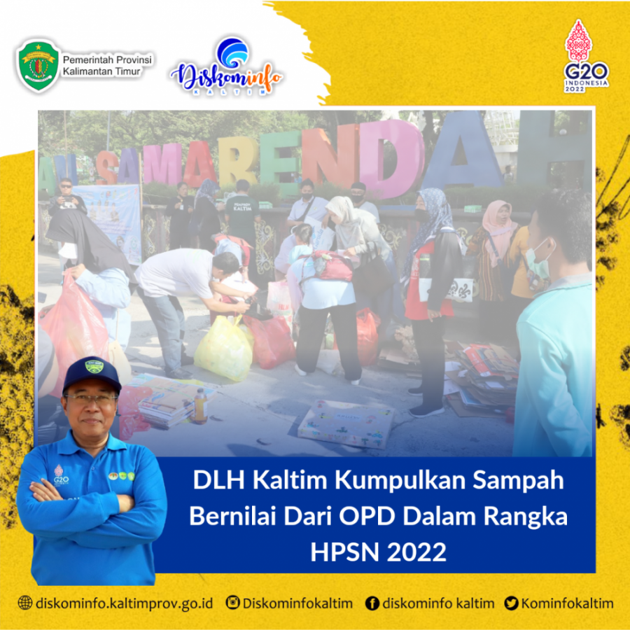 DLH Kaltim Kumpulkan Sampah Bernilai Dari OPD Dalam Rangka HPSN 2022