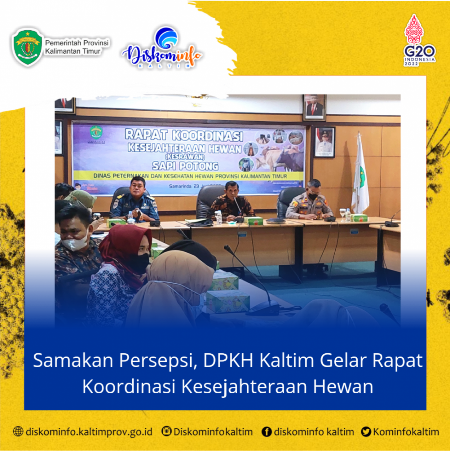 Samakan Persepsi, DPKH Kaltim Gelar Rapat Koordinasi Kesejahteraan Hewan