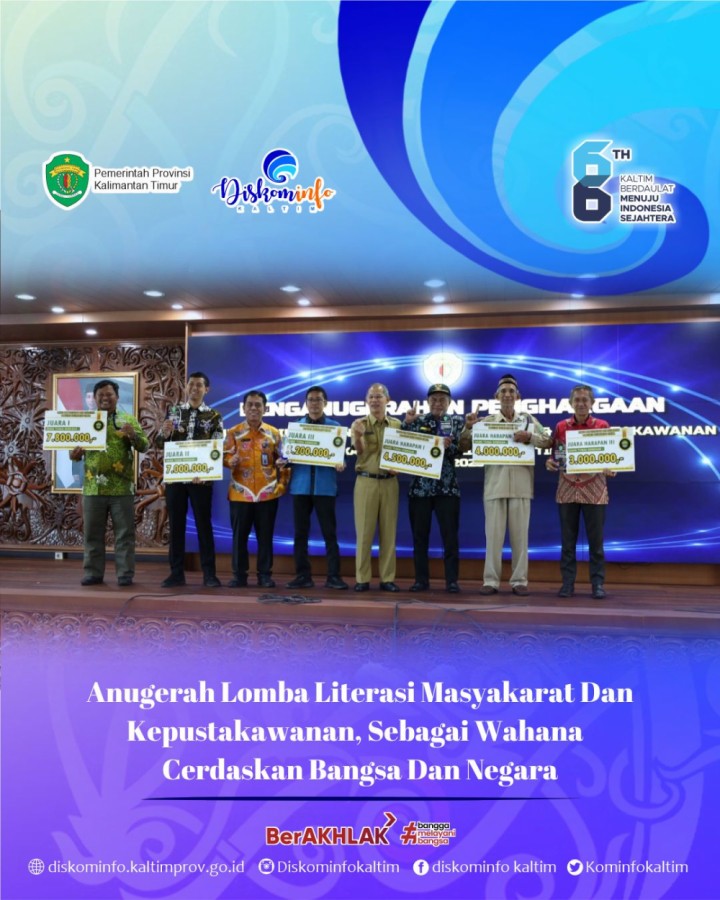 Anugerah Lomba Literasi Masyakarat Dan Kepustakawanan, Sebagai Wahana Cerdaskan Bangsa Dan Negara