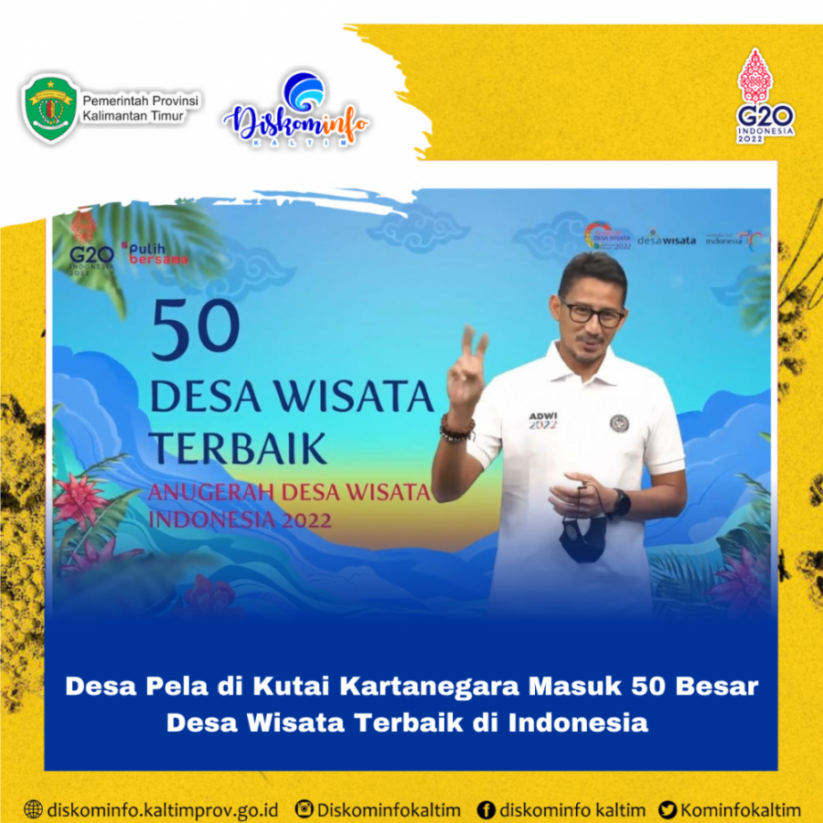 Desa Pela di Kutai Kertanegara Masuk 50 Besar Desa Wisata Terbaik di Indonesia