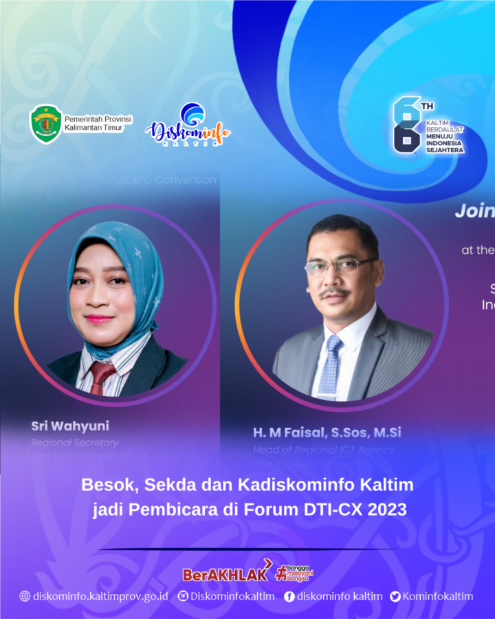 Besok, Sekda dan Kadiskominfo Kaltim jadi Pembicara di Forum DTI-CX 2023