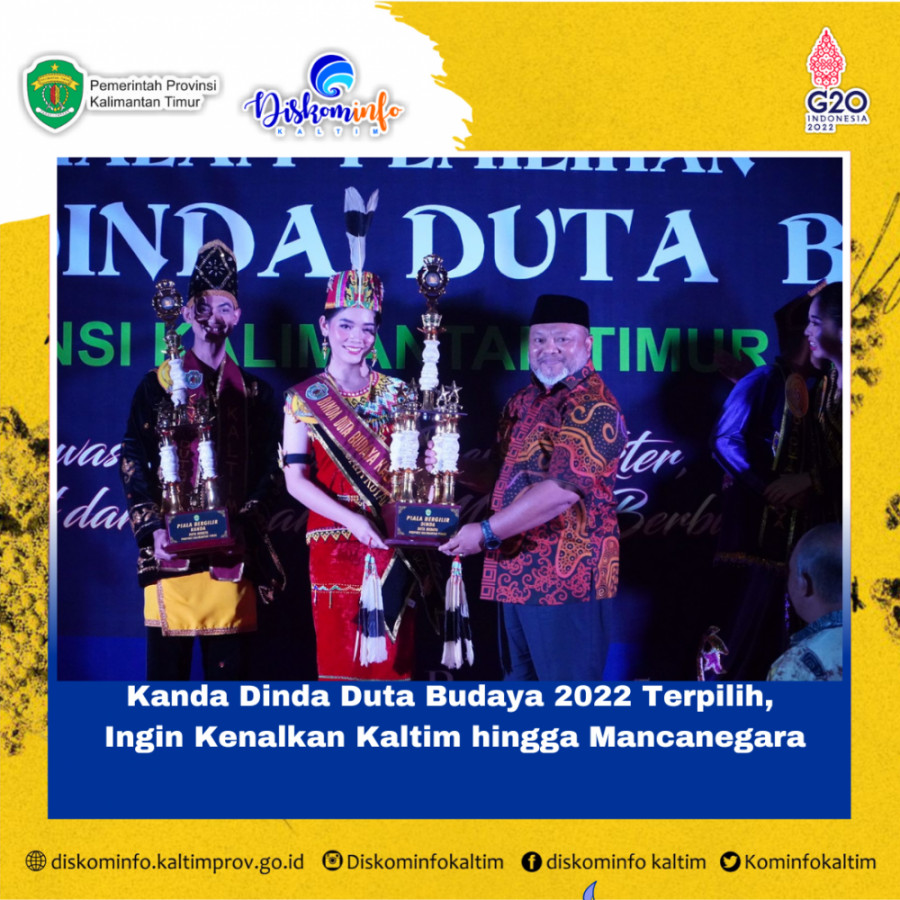 Kanda Dinda Duta Budaya 2022 Terpilih, Ingin Kenalkan Kaltim hingga Mancanegara