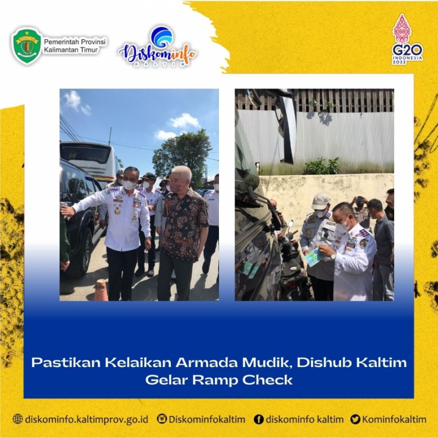 Pastikan Kelaikan Armada Mudik, Dishub Kaltim Gelar Ramp Check