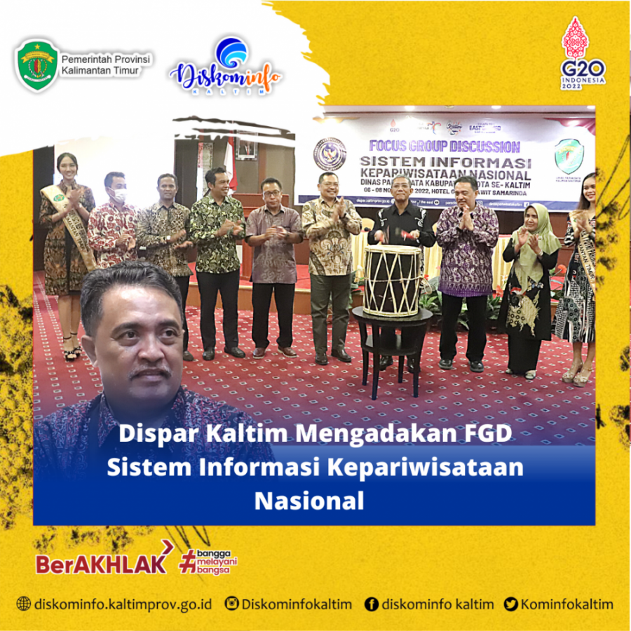 Dispar Kaltim Mengadakan  FGD Sistem Informasi Kepariwisataan Nasional