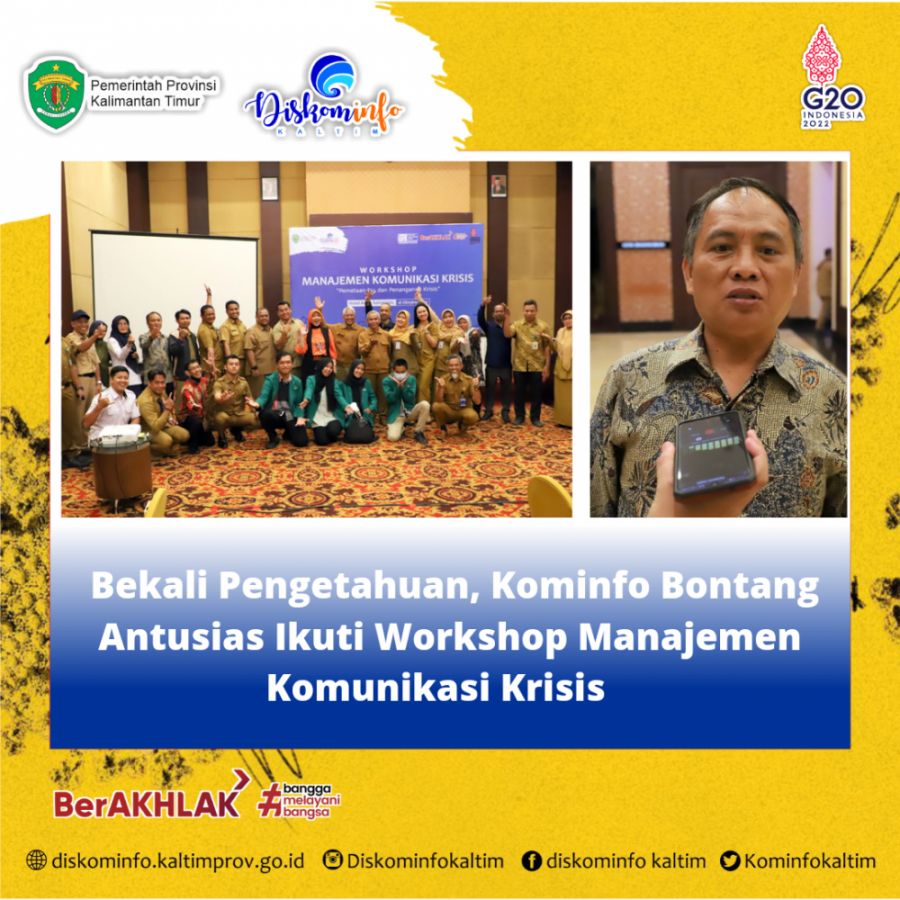 Bekali Pengetahuan, Kominfo Bontang Antusias Ikuti Workshop Manajemen Komunikasi Krisis