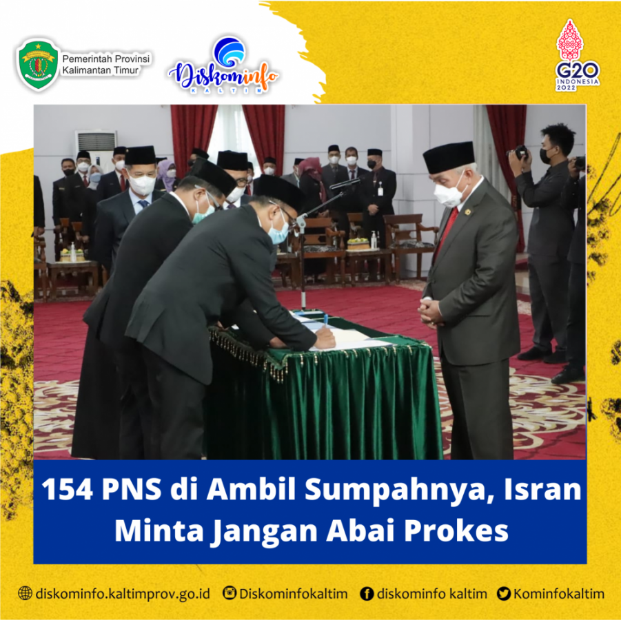 154 PNS di Ambil Sumpahnya, Isran Minta Jangan Abai Prokes