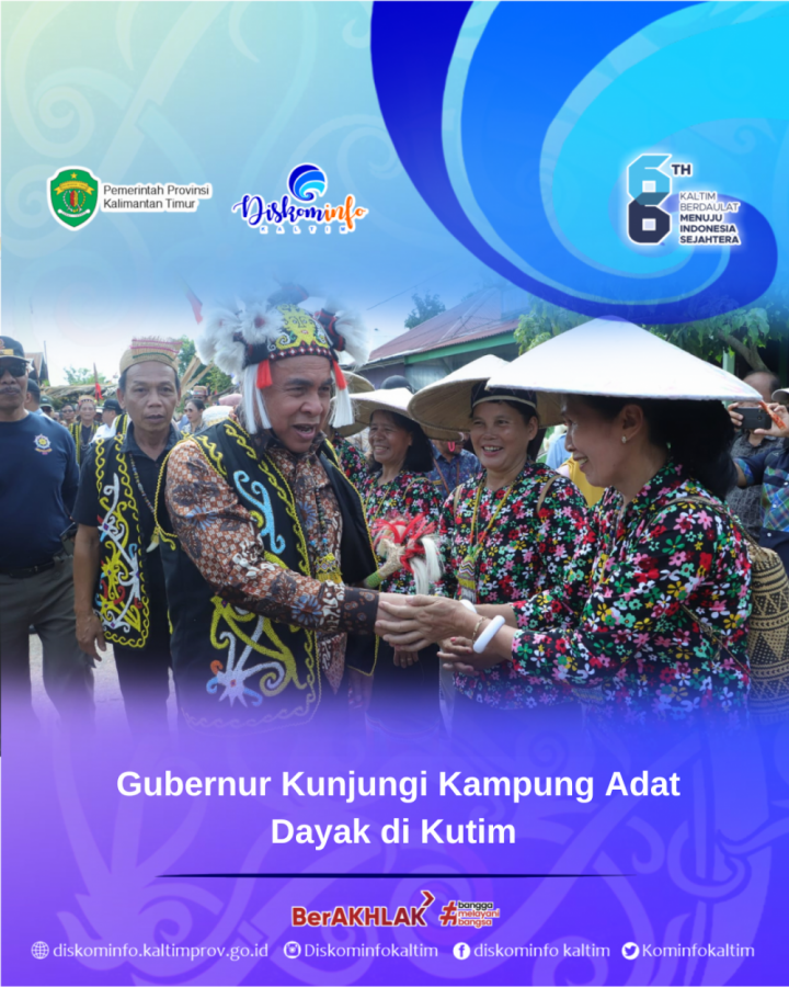 Gubernur Kunjungi Kampung Adat Dayak di Kutim