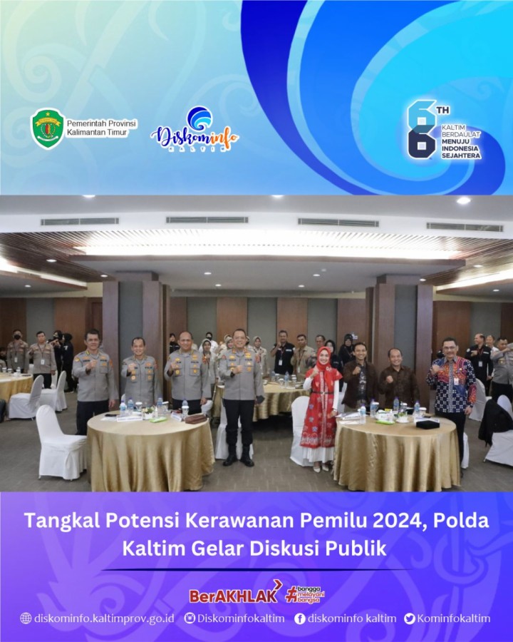 Tangkal Potensi Kerawanan Pemilu 2024, Polda Kaltim Gelar Diskusi Publik