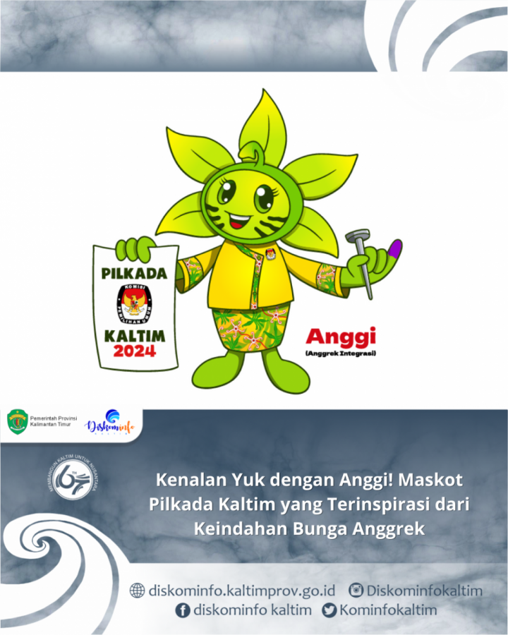 Kenalan Yuk dengan Anggi! Maskot Pilkada Kaltim yang Terinspirasi dari Keindahan Bunga Anggrek