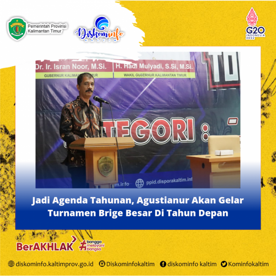 Jadi Agenda Tahunan, Agustianur Akan Gelar Turnamen Brige Besar Di Tahun Depan