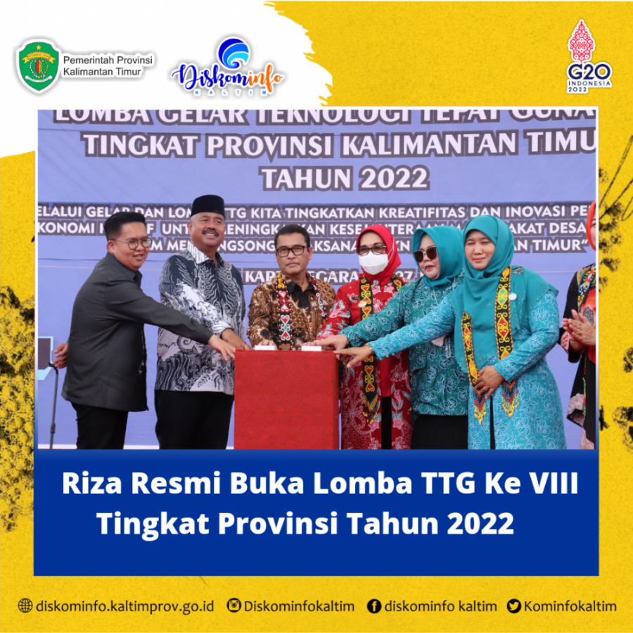 Riza Resmi Buka Lomba TTG Ke VIII Tingkat Provinsi Tahun 2022