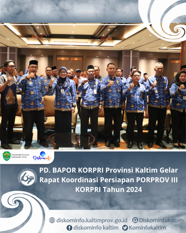 PD. BAPOR KORPRI Provinsi Kaltim Gelar Rapat Koordinasi Persiapan PORPROV III KORPRI Tahun 2024