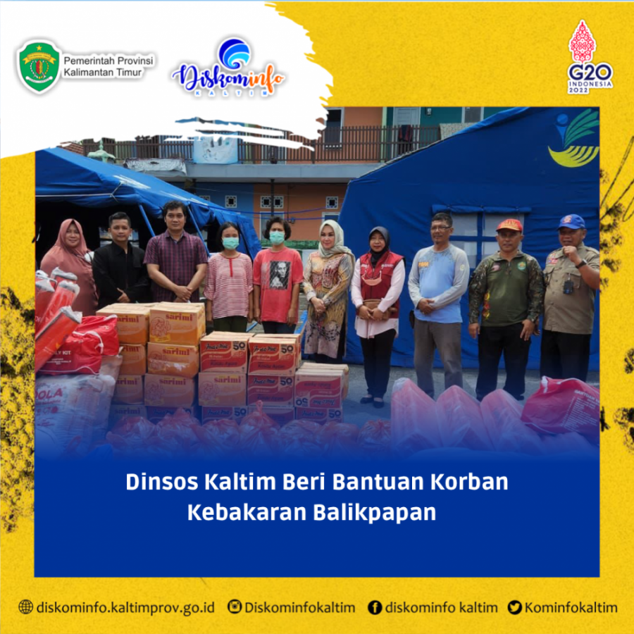 Dinsos Kaltim Beri Bantuan Korban Kebakaran Balikpapan