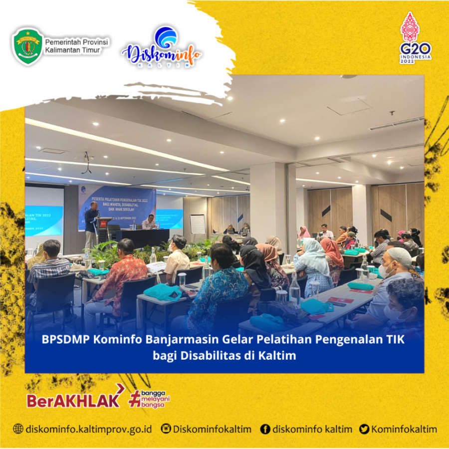 BPSDMP Kominfo Banjarmasin Gelar Pelatihan Pengenalan TIK bagi Disabilitas di Kaltim