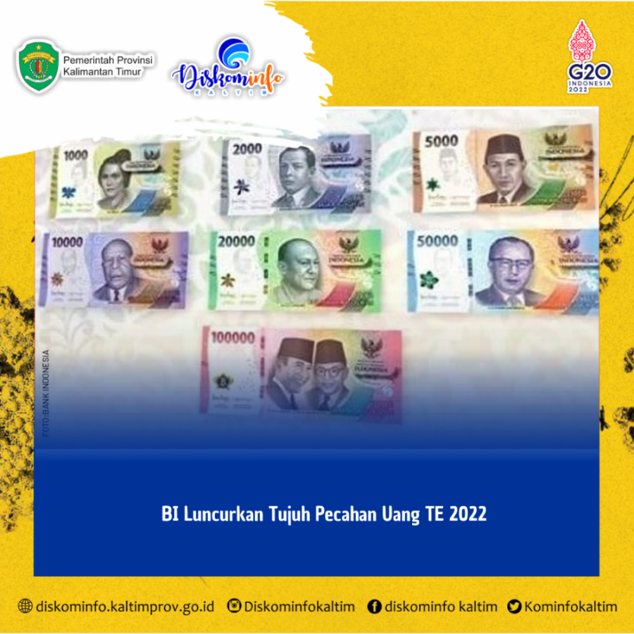 BI Luncurkan Tujuh Pecahan Uang TE 2