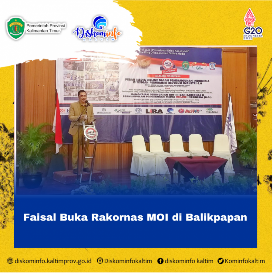 Faisal Buka Rakernas MOI di Balikpapan