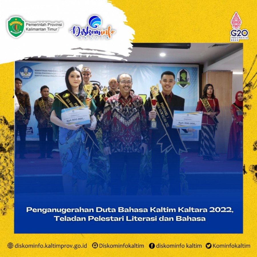 Penganugerahan Duta Bahasa Kaltim Kaltara 2022 , Teladan Pelestari Literasi dan Bahasa