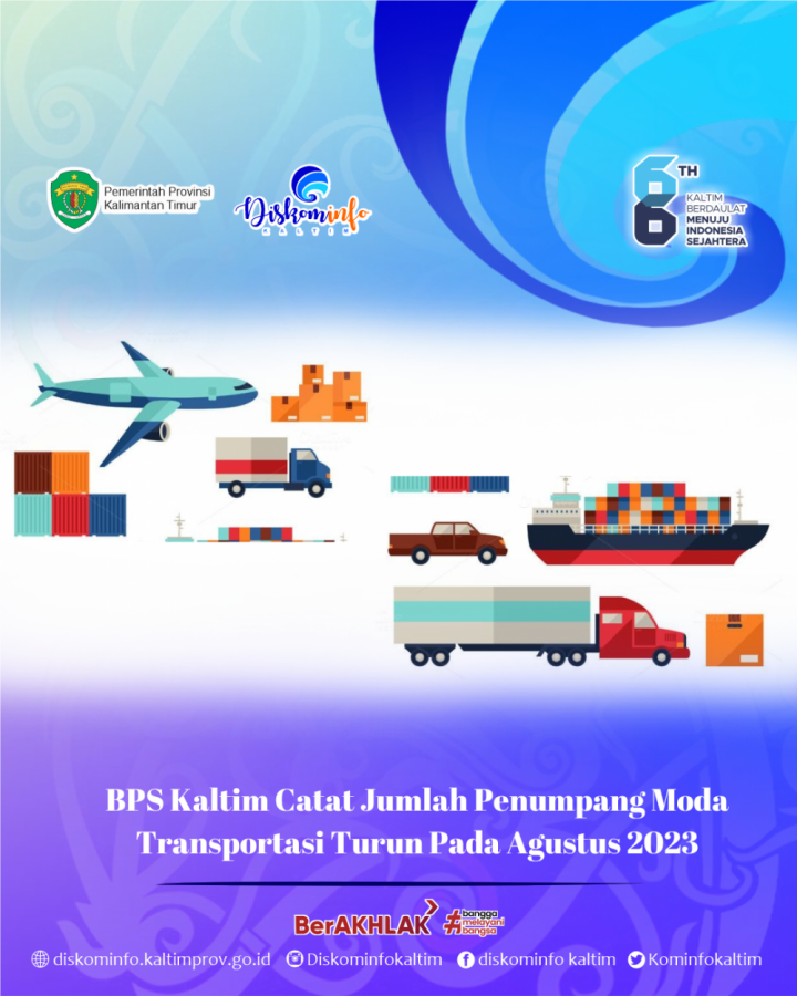 BPS Kaltim Catat Jumlah Penumpang Moda Transportasi Turun Pada Agustus 2023