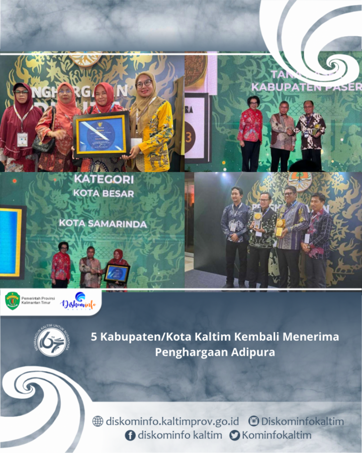 5 (Lima) Kabupaten/Kota Kaltim Kembali Menerima Penghargaan Adipura