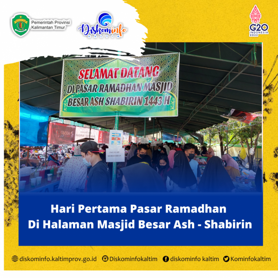 Hari Pertama Pasar Ramadhan Di Halaman Masjid Besar Ash - Shabirin