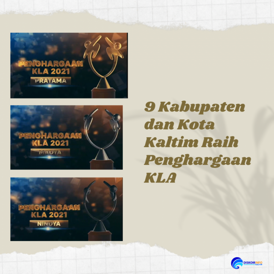 9 Kabupaten dan Kota Kaltim Raih Penghargaan KLA