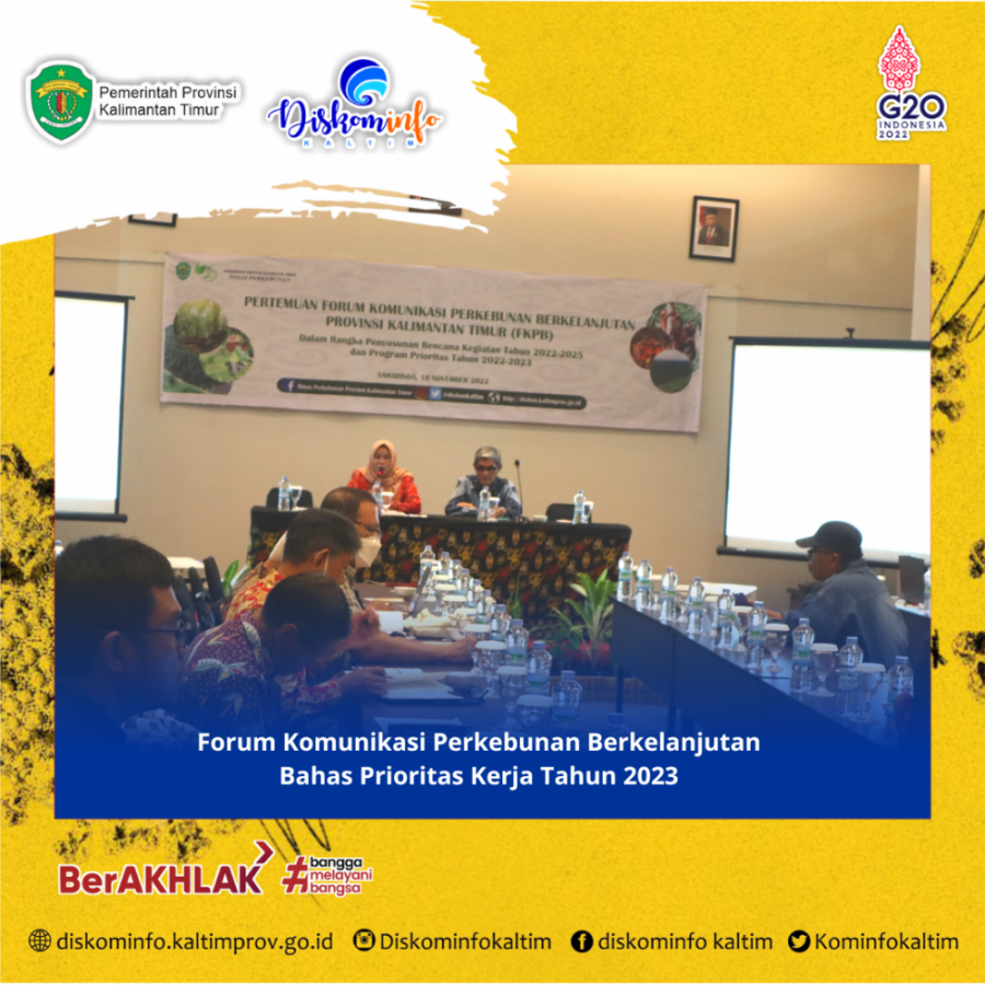 Forum Komunikasi Perkebunan Berkelanjutan Bahas Prioritas Kerja Tahun 2023