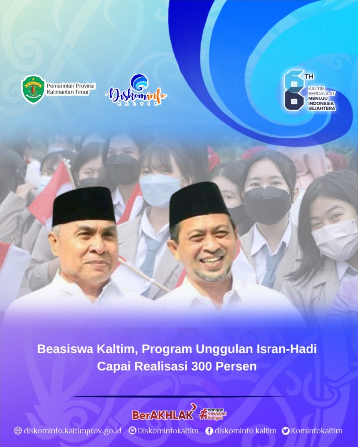 Beasiswa Kaltim, Program Unggulan Isran-Hadi Capai Realisasi 300 Persen