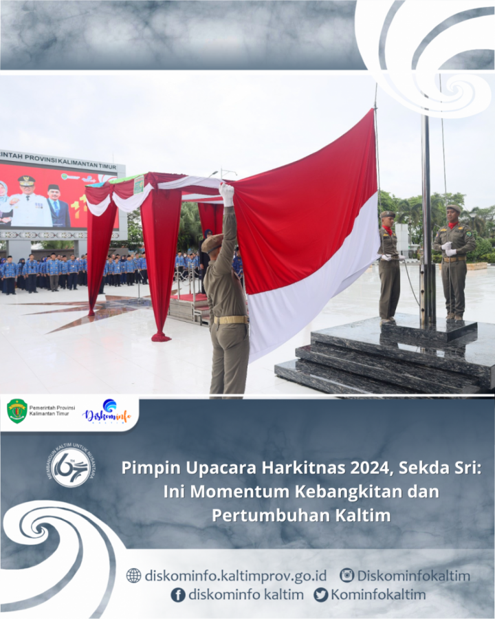 Pimpin Upacara Harkitnas 2024, Sekda Sri: Ini Momentum Kebangkitan dan Pertumbuhan Kaltim