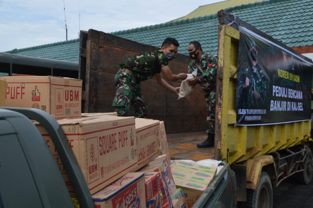 Korem 091/ASN Peduli Korban Banjir