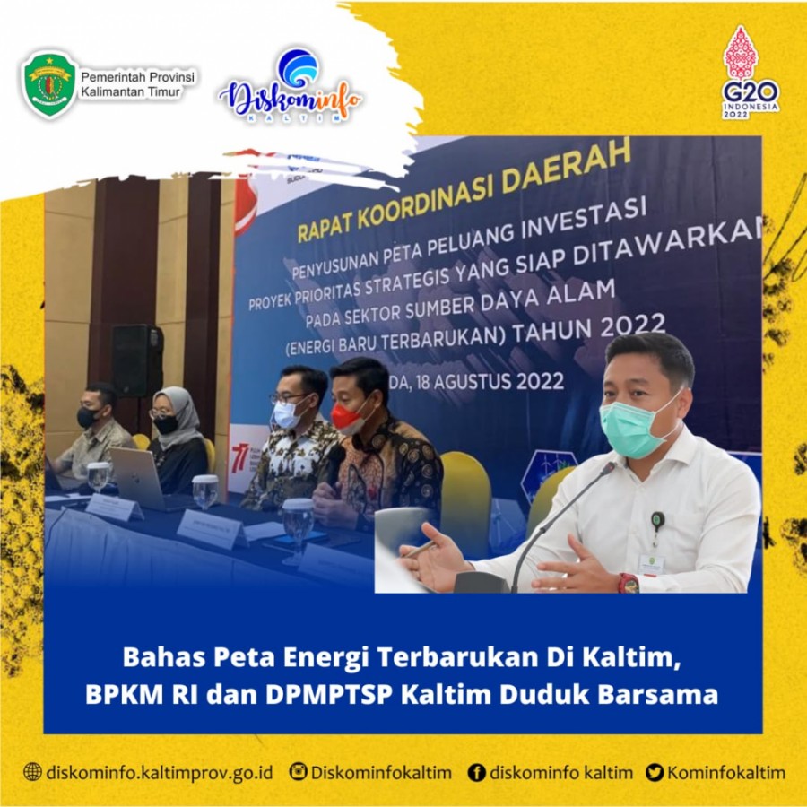 Bahas Peta Energi Terbarukan Di Kaltim, BPKM RI dan DPMPTSP Kaltim Duduk Barsama